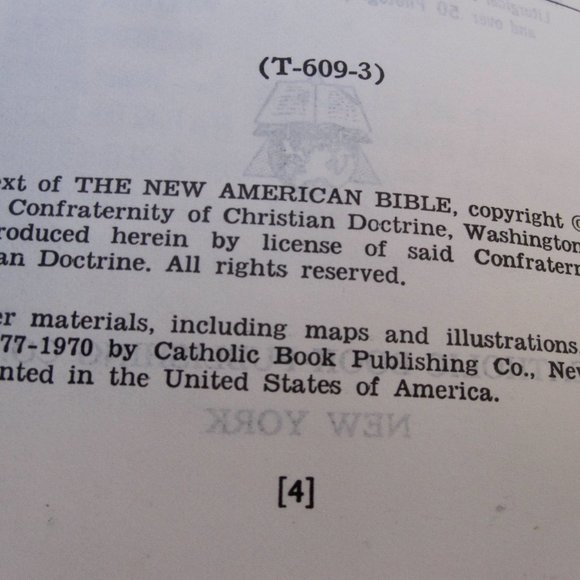 St Joseph Edition NAB New American Bible Medium Size Color Illustrated 1970s - Picture 4 of 10